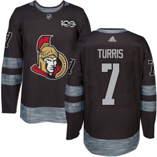 Ottawa Senators NHL Drakt Kyle Turris 7 1917-2017 100th Anniversary Adidas Black Authentic