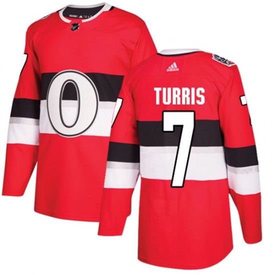 Ottawa Senators NHL Drakt Kyle Turris 7 Adidas 2017 2018 Red 2017 100 Classic Authentic