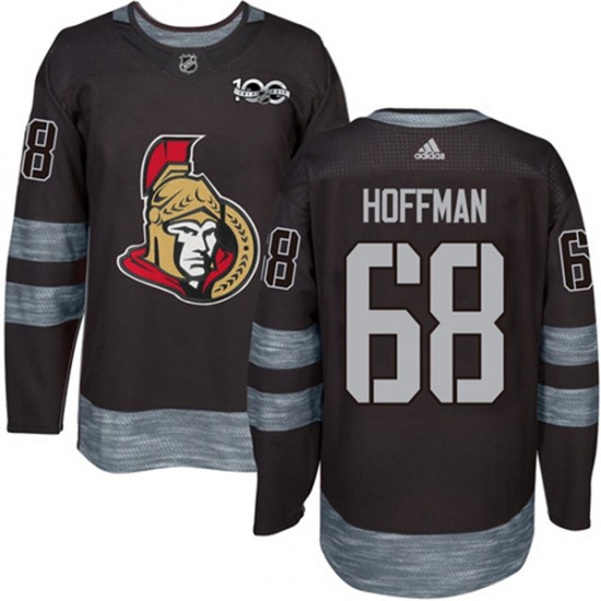 Ottawa Senators NHL Drakt Mike Hoffman 68 1917-2017 100th Anniversary Adidas Black Authentic